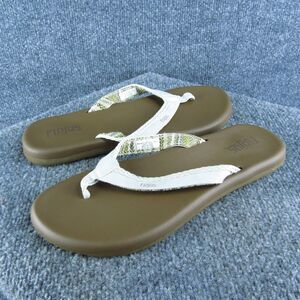 Flojos Women's Flip Flop White Synthetic Size 10M Gently Used‎ 2025